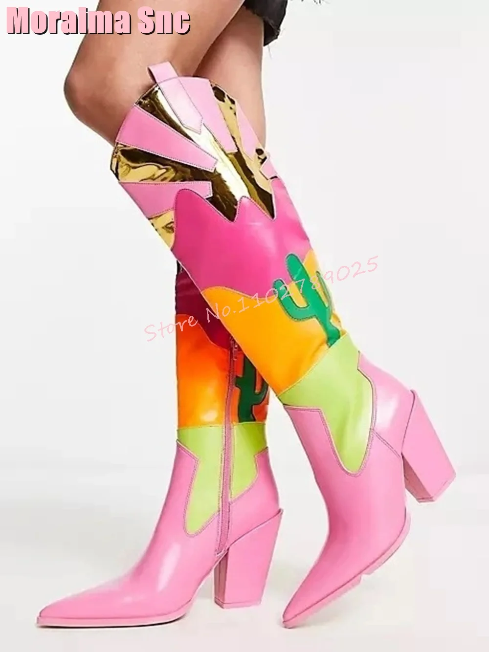 Ethnic Fashion Women - Sepatu Bot Wanita Model Koboi Panjang