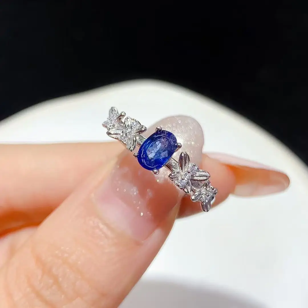 Ethnic Fashion Design - Cincin Safir Alami dengan Desain Kupu-Kupu