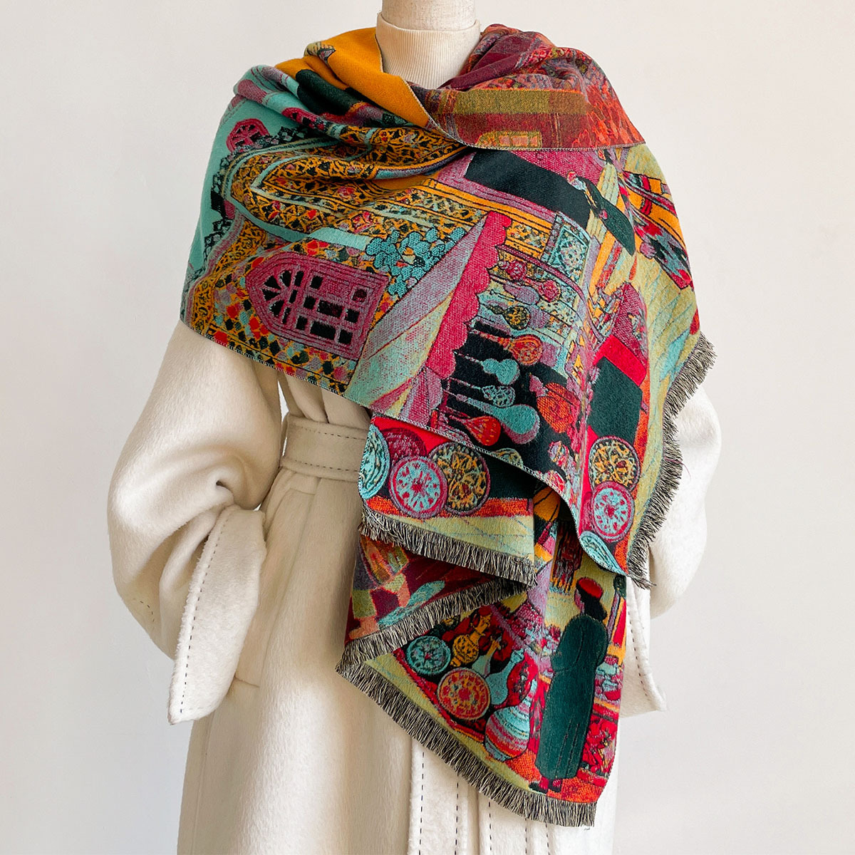 Go Ethnic Fashion - Syal Musim Gugur dan Musim Dingin
