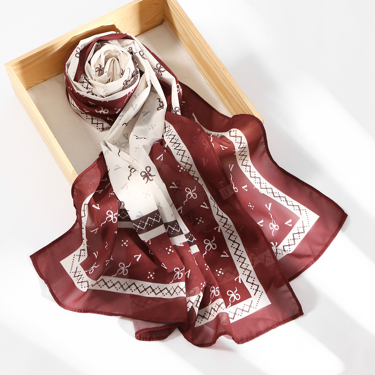 New Ethnic Fashion - Penjualan Baru Syal Panjang Chiffon Cetak