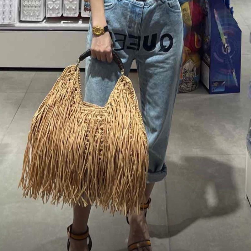 Tas Jerami Bohemian, Tas Panta - Ethnic Fashion Design ulasan dan harga