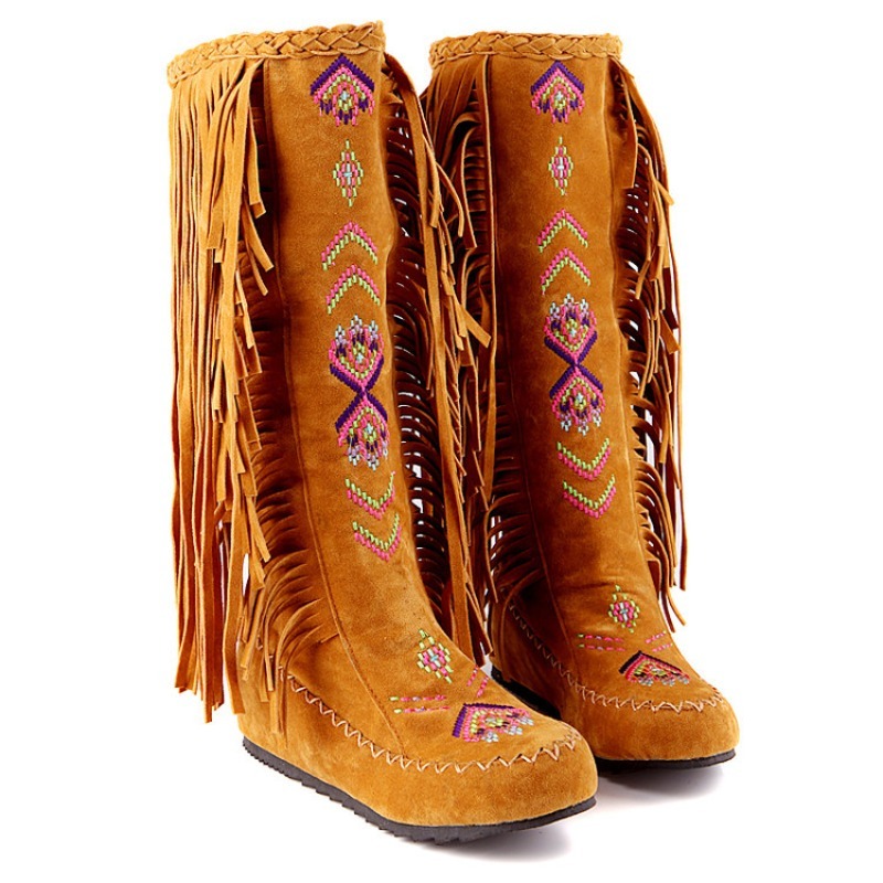 Sepatu Bot Rumbai Bordir Buata - Ethnic Fashion Women ulasan dan harga