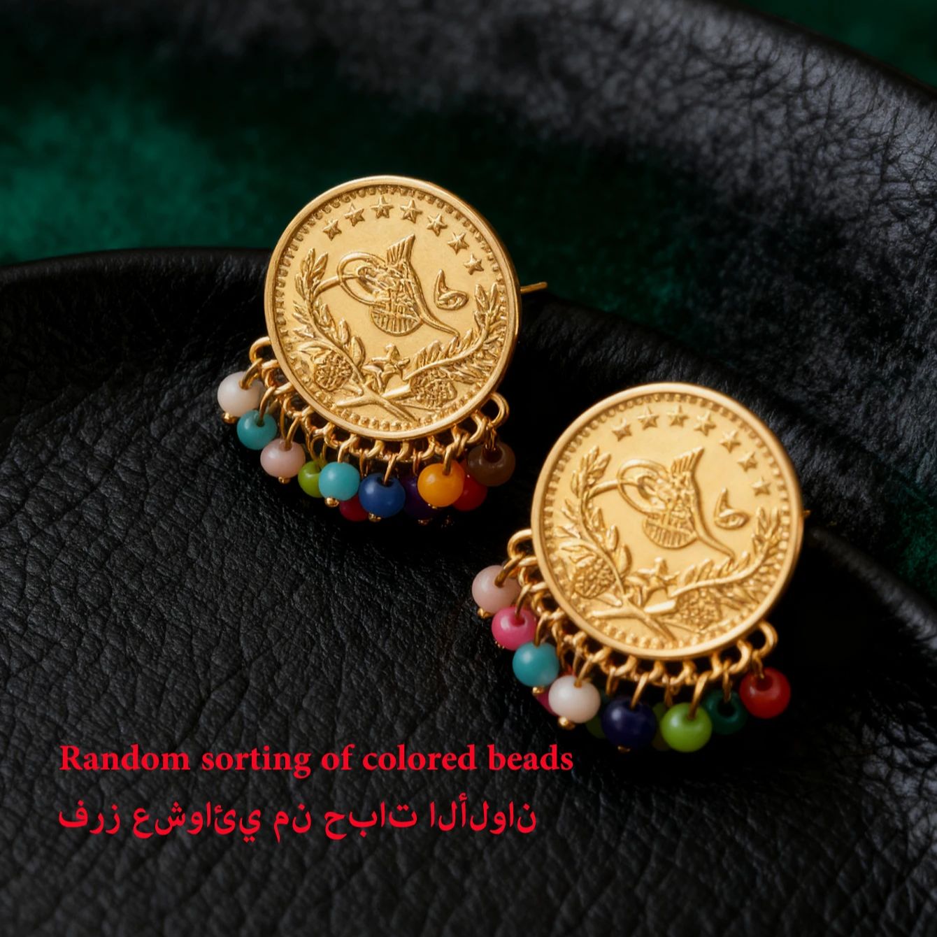 Anting koin Turki berlapis ema - Ethnic Fashion Co In ulasan dan harga