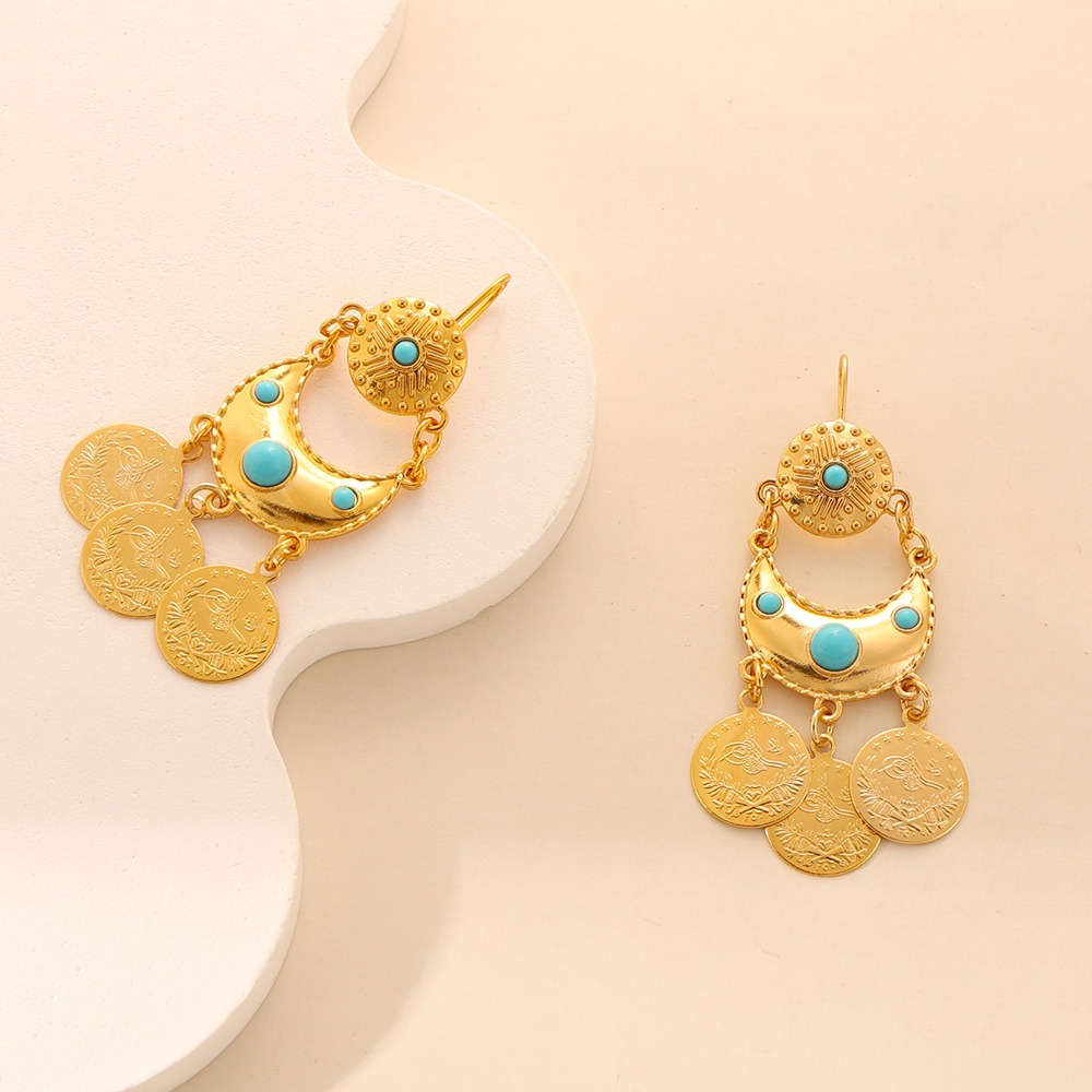Anting-anting Rumbai Koin Emas - Ethnic Fashion Co In ulasan dan harga