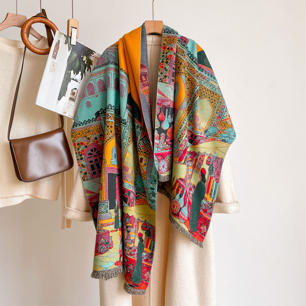 Syal Musim Gugur dan Musim Din - Go Ethnic Fashion ulasan dan harga