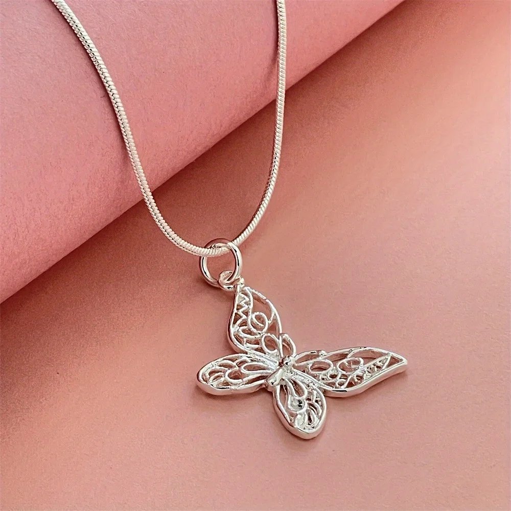 Kalung Kupu-kupu Perak Sterlin - Ethnic Fashion Design ulasan dan harga