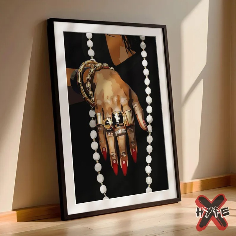 1PC Poster Wanita Hitam Modern - Ethnic Modern Fashion ulasan dan harga