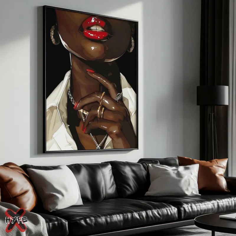 1PC Poster Wanita Hitam Modern - Ethnic Modern Fashion ulasan dan harga