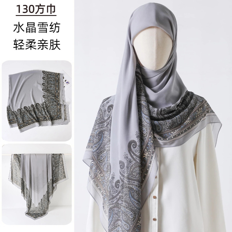 Syal Persegi Besar Syal Sutra  - Go Ethnic Fashion ulasan dan harga