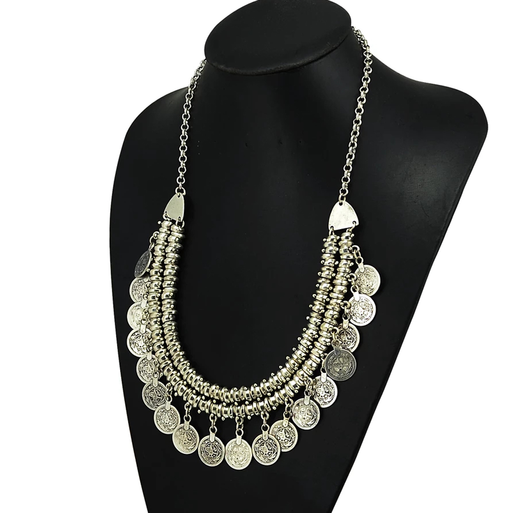 Kalung kerah renda rumbai koin - Ethnic Fashion Co In ulasan dan harga