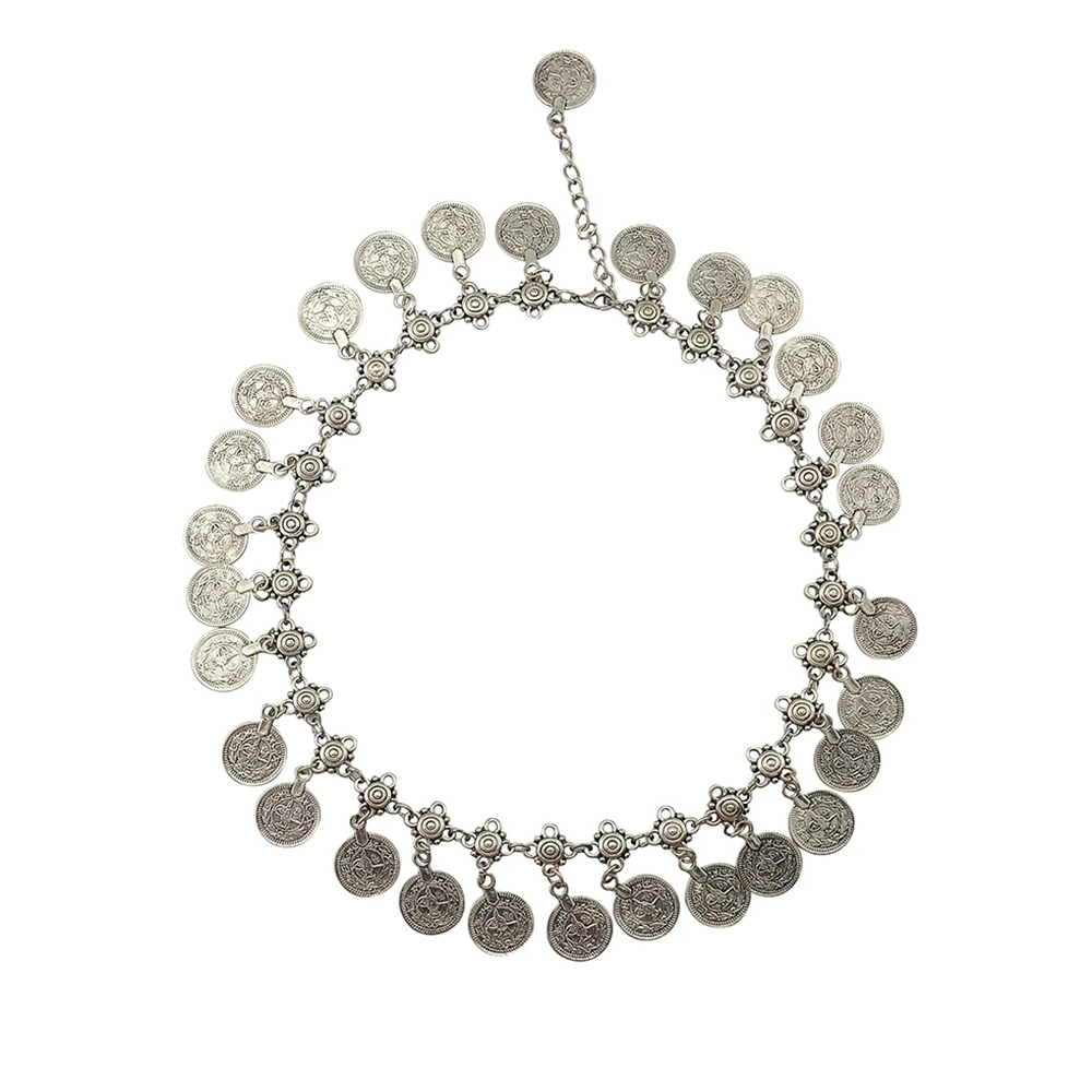 Kalung kerah renda rumbai koin - Ethnic Fashion Co In ulasan dan harga