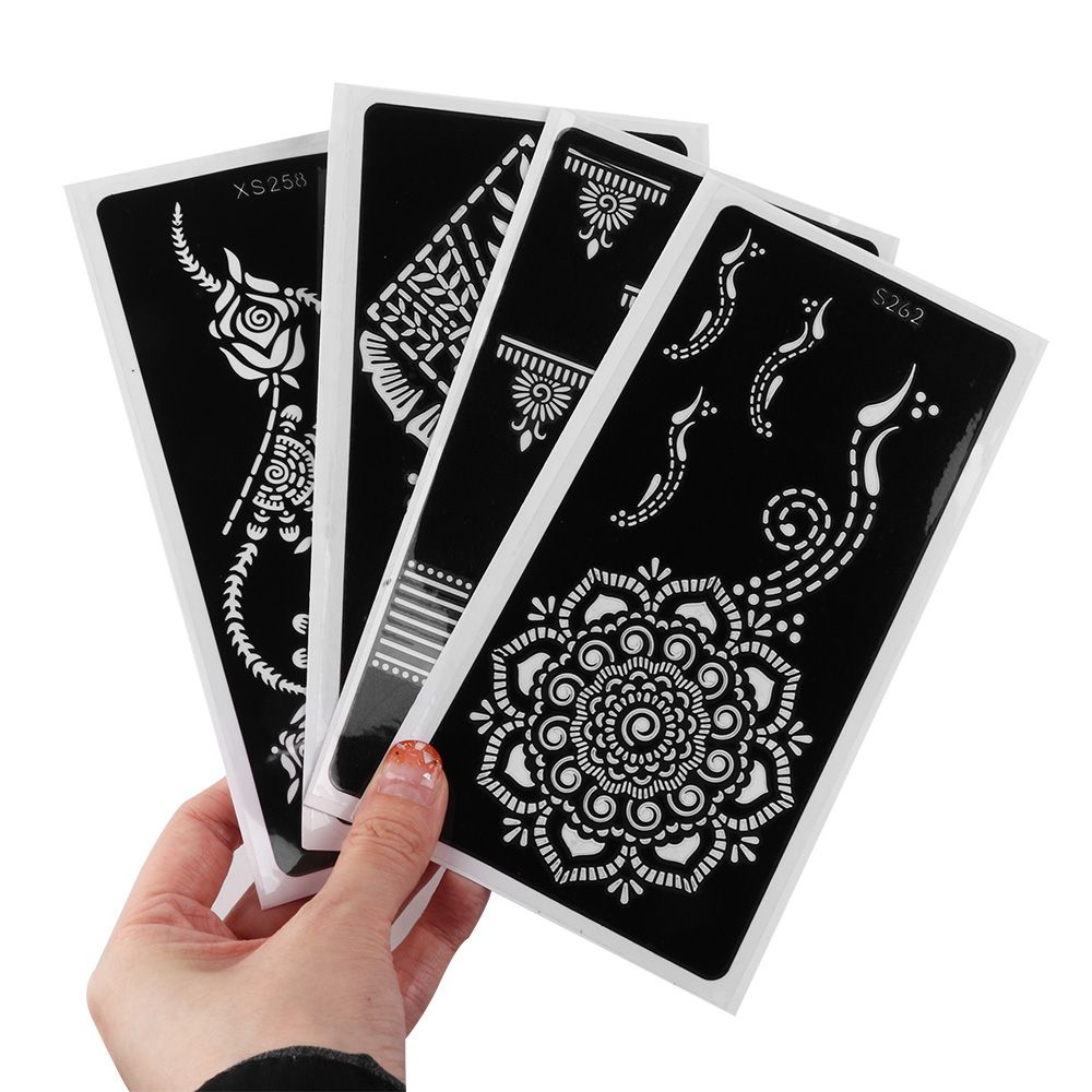 Stiker Stencil Template Henna  - Ethnic Fashion India ulasan dan harga
